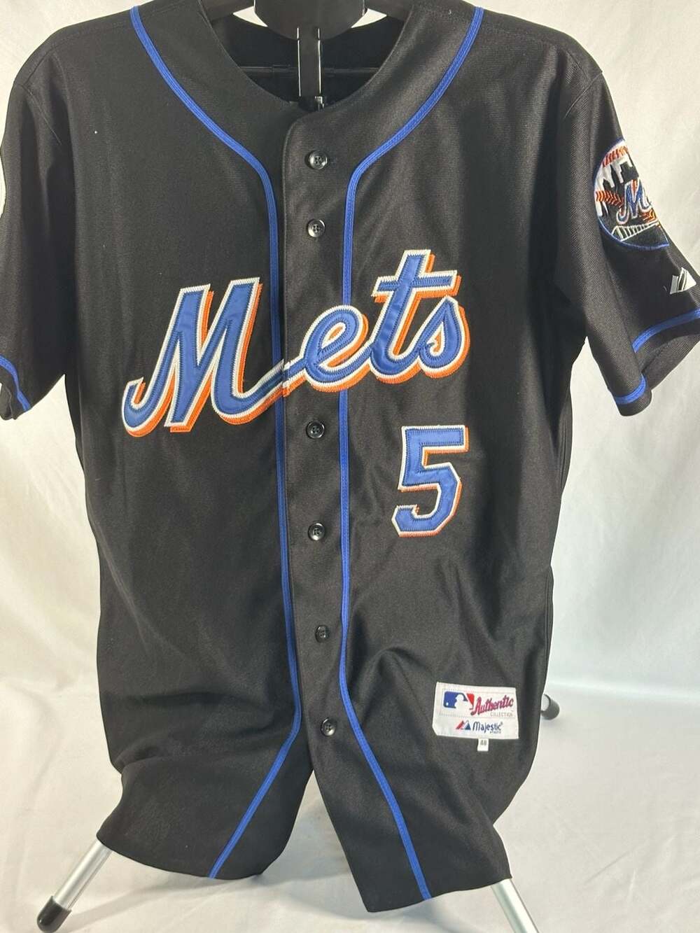 Majestic New York Mets David Wright #5 Shea Stadium Final Season Black Authentic